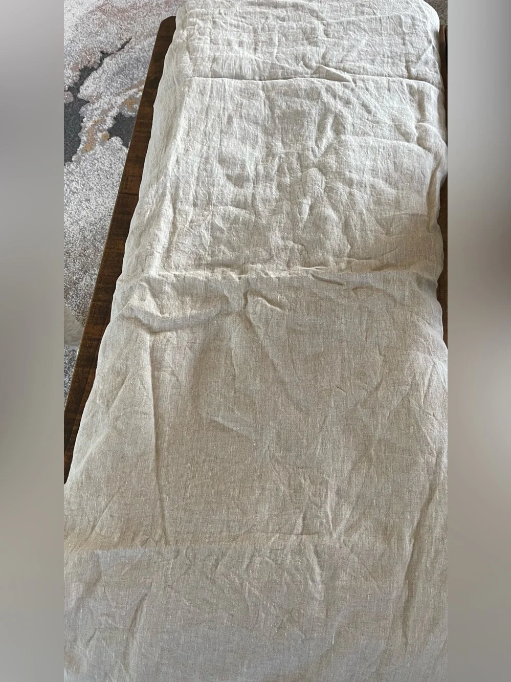 NWT Quince European Linen Chambray Duvet Cover, King/Cal K (Natural) No shams